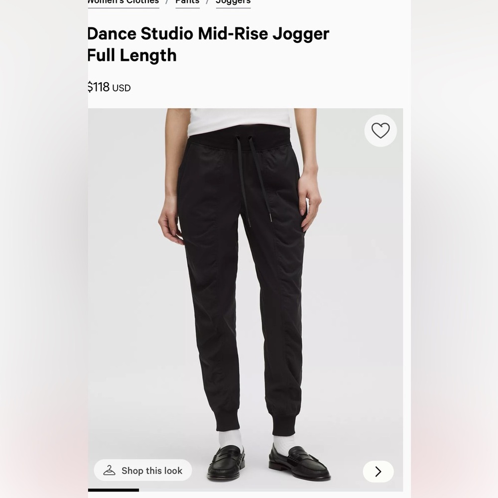Lululemon Dance Studio mid rise jogger pant size 8